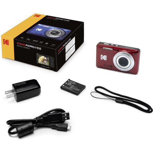 Câmera digital kodak pixpro fz55 (vermelha) - Câmera Semi e